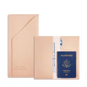Bolsa de Viaje para Documentos con Logotipo Personalizado al por Mayor, Funda para Pasaporte Multifuncional de Cuero PU, Carpeta para Boletos - Product Image 5