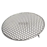 Grille de barbecue ronde en acier inoxydable 304 de qualité alimentaire, diamètre 10-40 cm, avec mailles alvéolées pour charbon de bois