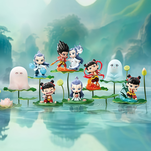 100% Original POPMART NeZha et <span class=keywords><strong>Ao</strong></span> Bing série Anime Figure vinyle aveugle boîte poupée cadeaux Labubu animaux Surprise jouet - Product Image 3
