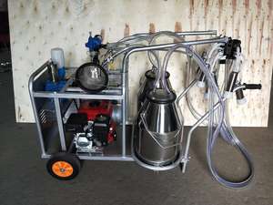 110V/60HZ電動機 + ガソリンエンジンデュアルワーキング2牛搾乳機HJ-CM011VD - Product Image 3