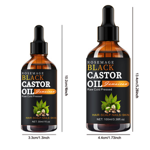 100% 纯天然牙买加蓖麻油有机冷压榨载体油，用于头发生长和身体护理皮肤保湿剂 - Product Image 4