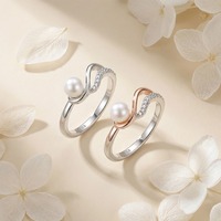 Bague élégante en argent sterling 925 Infinity Design avec zircon cubique Bijoux de mode bicolores en or rose et argent pour femmes
