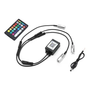 Mini Fibra Óptica Luz e RGB Multicolor Iluminação APP Controle Carro Luz Ambiente