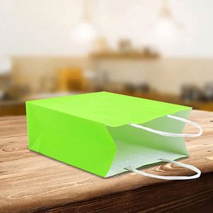 High Quality Kraft Paper <b>Small</b> <b>Gift</b> Bags with Handles Party Shopping Bulk Recyclable Multi-purpose High Quality Kraft Paper Bag - Product Image 5