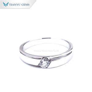 Anillo de Plata de Ley S925 Moderno y Elegante Tianyu para Hombre, con Circonita de 5 mm, Ideal para Ocasiones de Negocios y Casuales - Product Image 2