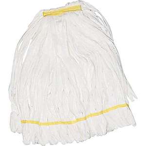 Tête de balai serpillère en microfibre Boardwalk BWK8002 Enviro Clean avec sangle de fixation, taille moyenne, blanc, 12 par carton, pour usage domestique - Product Image 1