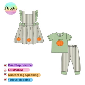 ชุดเดรสสำหรับเด็กชุดเดรสน่ารักปักลายฟักทองสำหรับครอบครัวชุดฤดูใบไม้ร่วงตามสั่ง - Product Image 3