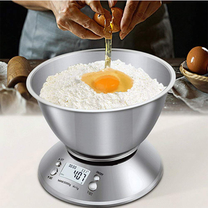 Báscula Digital de Cocina de Acero Inoxidable con Recipiente Desmontable, Funciona con Baterías, para Uso Doméstico, en Hoteles y Aplicaciones de Pesaje - Product Image 5