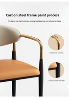 Chaises de restaurant modernes, simples et décontractées Chaises commerciales en cuir rembourré léger de luxe Chaises de chambre à coucher