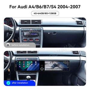Autoradio MOOKAKA double écran 12,3 pouces pour A4/B6/B7/S4 2004-2007, navigation GPS Android, stéréo, CarPlay sans fil, écran interactif grand format - Product Image 5