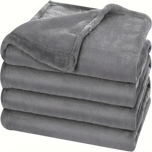 Wholesale Solid Lightweight Home Flannel Blanket for Winter <strong>Super</strong> <strong>Soft</strong> Knitted Fleece <strong>Throw</strong> for Sofa Bedding and Decorative - Product Image 6
