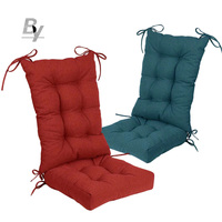 Coussin de chaise d'extérieur de luxe matelassé en mousse, pliable, imperméable, amovible, lavable, couleur personnalisée, pour chaise Adirondack et balancelle, 100%