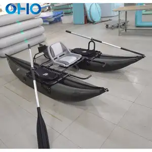 OHO High Quality Inflatable PVC Rubber Aluminum Floor Fishing Boat for 1 to 2 Person