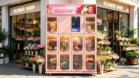Distributeur automatique de fleurs en libre-service 24h/24 pour aéroports à fort trafic et gares