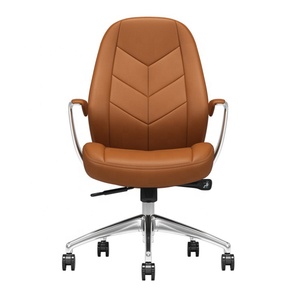 Chaise de bureau ergonomique de haute qualité, pivotante à 360 degrés, en cuir blanc, chaise d'<span class=keywords><strong>ordinateur</strong></span> commerciale pour salle de réunion, chaise de bureau - Product Image 4