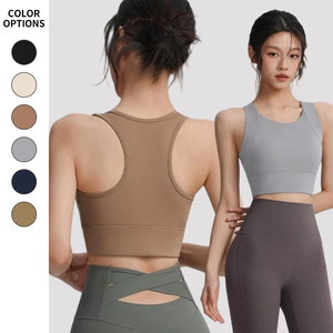 Top Deportivo de Yoga para Mujer, Estilo Cómodo, Ajustado al Cuerpo, de Secado Rápido, con Cuello Cuadrado, para Correr y Hacer Ejercicio - Product Image 1