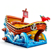 Grand toboggan gonflable sur le thème des pirates pour l'extérieur, toboggan gonflable en PVC de qualité commerciale pour parc d'attractions