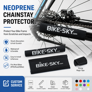 Mètre de support de chaîne en néoprène pour cadre de vélo <span class=keywords><strong>vtt</strong></span>, noir, grande taille - Product Image 1