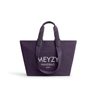 Sac de shopping personnalisé à bandoulière, grand format, imprimé, en toile 12 oz, avec logo imprimé sur mesure