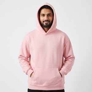 New Fashion 100% Cotton Oversized Pullover Hoodie Heavy Weight Casual Hoodies for Men Solid Color 360GSM <b>Weighted</b> <b>Blank</b> Hoodies - Product Image 1