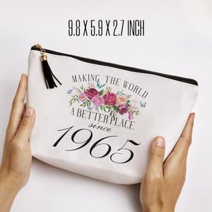60 ° compleanno regalo divertente borsa <span class=keywords><strong>per</strong></span> il trucco alla moda custodie cosmetiche portatili lettera di viaggio <span class=keywords><strong>per</strong></span> la nonna mamma - Product Image 4