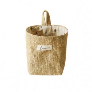 Hot Sale <b>Waterproof</b> Polyester Cotton <b>Storage</b> Hanging Bag Zipper Closure Country Style Interior Pocket Handle for Desktop Use - Product Image 1