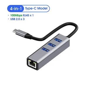 4 trong 1 <span class=keywords><strong>USB</strong></span> C <span class=keywords><strong>HUB</strong></span> 3 cổng <span class=keywords><strong>USB</strong></span> <span class=keywords><strong>3.0</strong></span> Splitter LAN RJ45 1000Mbps <span class=keywords><strong>network</strong></span> Adapter Gigabit Ethernet <span class=keywords><strong>Hub</strong></span> Extender cho PC Mac cửa sổ - Product Image 3