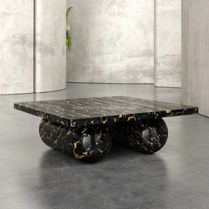 <span class=keywords><strong>Table</strong></span> <span class=keywords><strong>basse</strong></span> moderne en marbre <span class=keywords><strong>noir</strong></span> <span class=keywords><strong>et</strong></span> or Nero Portoro avec finition polie pour appartements <span class=keywords><strong>et</strong></span> studios de <span class=keywords><strong>design</strong></span> minimalistes - Product Image 4