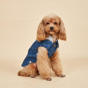 Nova Moda <span class=keywords><strong>2026</strong></span>: Roupa de Cowboy para Cães com Capuz, Conjunto de Jeans e Poliéster para Cães, Coleção Primavera/Verão - Product Image 1
