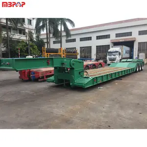 Low Price 3 Axle Low Bed Semi Trailer For Sale Capacity 50Ton 60Ton 80Ton Excavator Transport Heavy Equipment Carrier