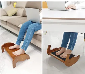 木质书桌脚凳可调摇摆脚凳木质书桌下脚凳