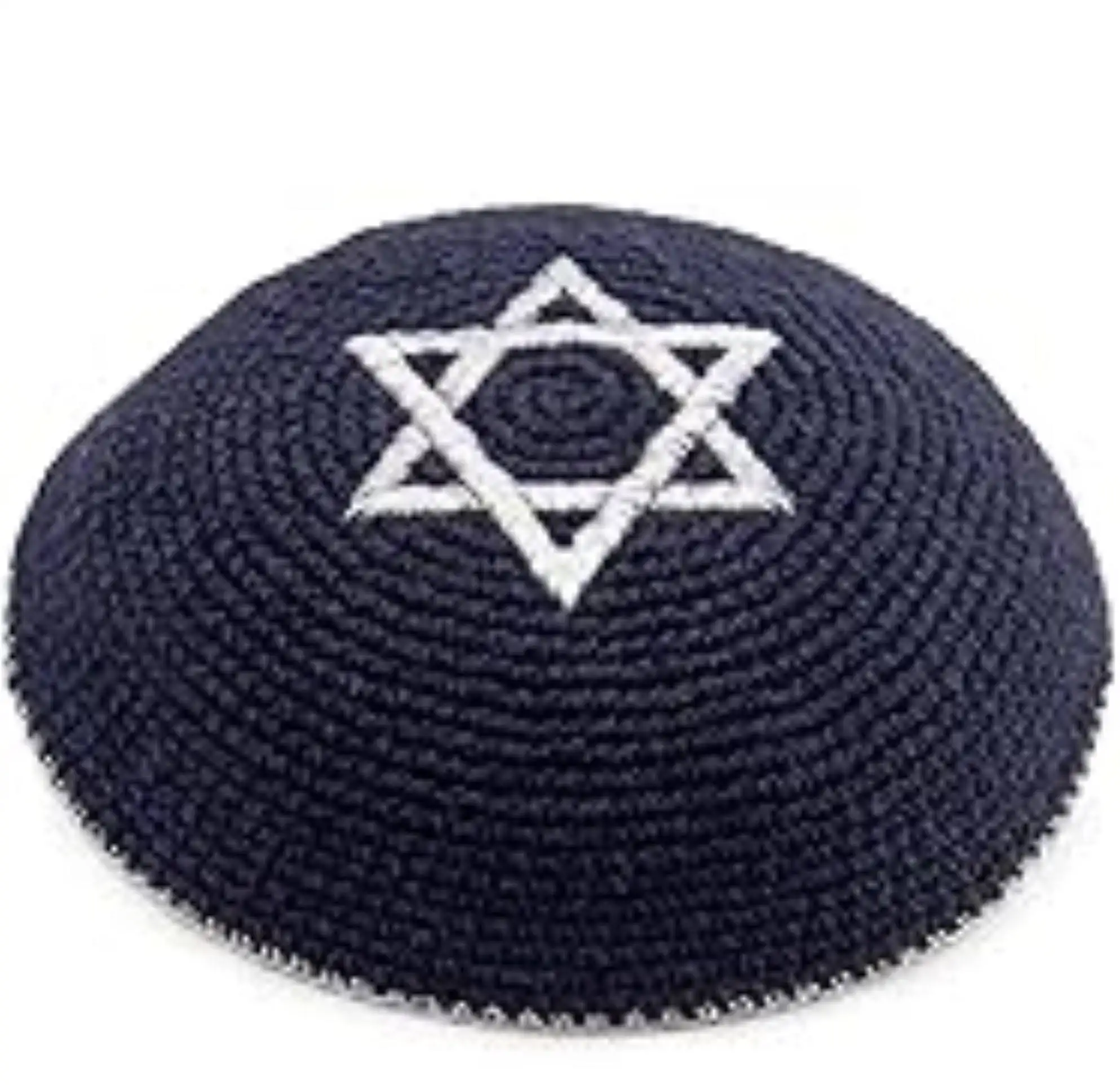 Usine en gros personnalisé juif Yamaka tricoté à la main Kippot Judaica juif Kippah