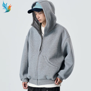 400gsm 500gsm Zip up Pullover <span class=keywords><strong>Hoodies</strong></span> Fit Boxy Grosso Algodão <span class=keywords><strong>Hoodies</strong></span> 100% Algodão Oversized Em Branco Vintage <span class=keywords><strong>Hoodies</strong></span> - Product Image 3