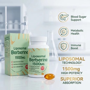 Berbérine Liposomale OEM/ODM 1500mg en Gros - <span class=keywords><strong>Capsules</strong></span> Ultra Puissantes pour la Santé Métabolique - Formulation Personnalisée Aliment Santé - Product Image 1