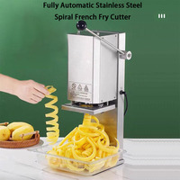 Coupe-pommes électriques à spirale à lame tranchante pour une découpe uniforme, machine commerciale à faire des tours de pommes de terre Tornado pour usine de snacks