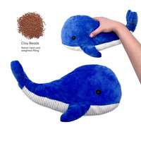 Packs de chaleur pour micro-ondes avec un design de baleine en peluche, jouet en peluche pour enfants