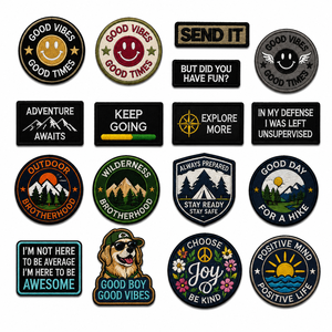 Best Selling No Minimum Western Custom embroidery Gun Patches Iron on Custom embroidery Blank Hook And Loop Patches Tactical - Product Image 1