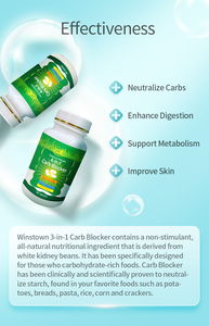 Venta caliente píldoras delgadas pérdida de peso belleza y desintoxicación Winstown saludable Etiqueta Privada 4 en 1 cangrejo bloqueador tableta caramelo - Product Image 5