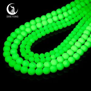 Zhe Ying Glare Jade-like perline luminose di lunga durata per gioielli che fanno collana di braccialetti perline di vetro luminanza di cristallo fai da te 38cm