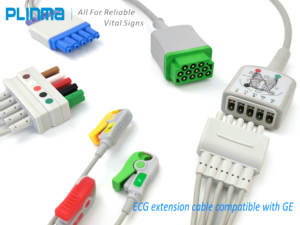 สายเคเบิล <span class=keywords><strong>ECG</strong></span> รุ่น JC-906P ของ Plinma <span class=keywords><strong>OEM</strong></span> ราคาโรงงาน 3/6 อิเล็กโทรด ใช้ได้กับเครื่อง Nihon Kohden - Product Image 5