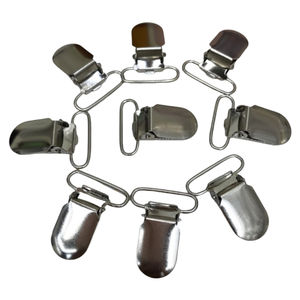 Clip para <span class=keywords><strong>chupete</strong></span> de <span class=keywords><strong>cadena</strong></span> de suministro mundial, hebilla de correa de boca de pato, clips de suspensión de acero inoxidable - Product Image 5