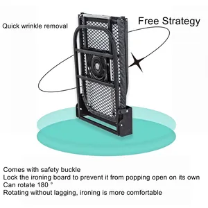 Planche à <span class=keywords><strong>repasser</strong></span> murale pliable rétractable de qualité hôtelière avec presse à vapeur 3-5 étoiles pour vêtements pour la salle de bain à domicile - Product Image 2