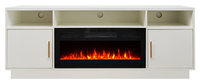 Support TV en bois avec cheminée électrique à flamme LED multicolore télécommandée pour salon