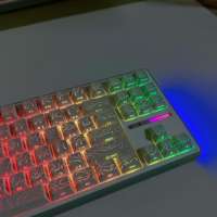 HJSDHI 97-Key Two-Color PBT Keycap Black Contour 4.0 with Crack Character Side Engraved Luminescent