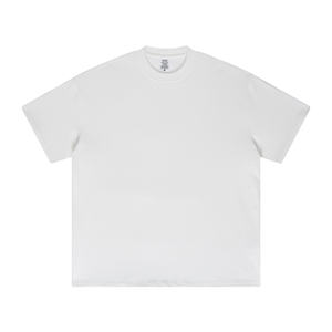 Camisetas de Algodão Pesadas em Branco 425gsm para Atacado, Camisetas Oversized de Algodão, Camisetas Impressas em Tela - Product Image 6