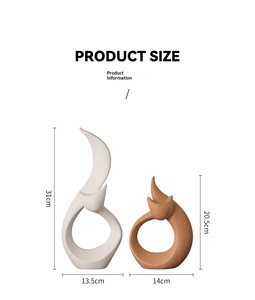 Adornos de Cerámica Abstractos Estilo Wabi-Sabi para Sala de Estar, <span class=keywords><strong>TV</strong></span> y Mueble para Vinos, Decoración del Hogar, Regalo de Inauguración - Product Image 6