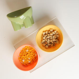 Tazón para Gatos con Protección para el Cuello, Diseño de Pata de Elefante, Color Macaron, Antideslizante - Product Image 2