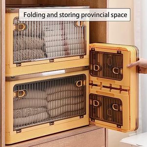 <span class=keywords><strong>Moda</strong></span> Design moderno scatola portaoggetti in plastica trasparente guardaroba vestiti trapunta giocattoli per bambini scatola di immagazzinaggio libri snack - Product Image 6