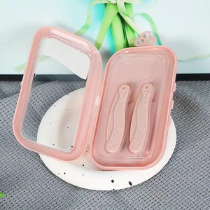 Double Flower Eyebrow <b>Razor</b> <b>Set</b> 2 Pack Plastic Slanted Tip For Eyebrow Trimming And Care - Product Image 2