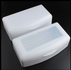 Transparent Nipper Sterilization Tray Manicure Tool Storage Box <b>Nail</b> Art Disinfection <b>Case</b> with Cover - Product Image 2